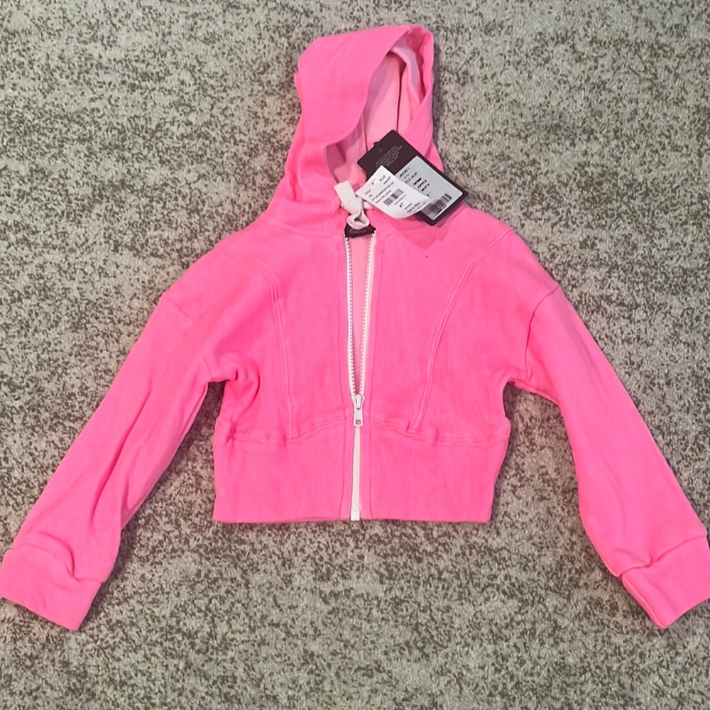 Flowers by Zoe pink sweatshirt zip up